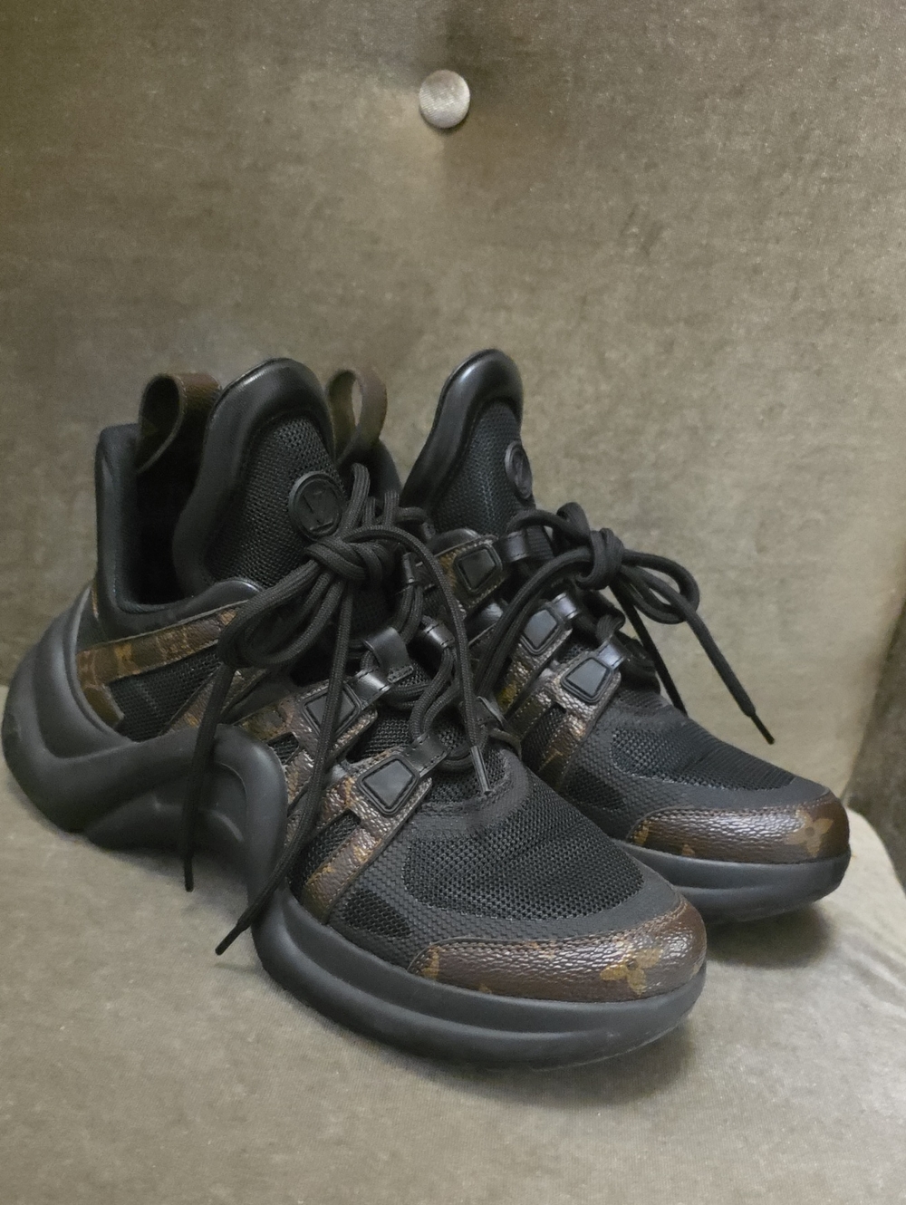 Louis Vuitton Black and Brown Women’s Runner Sneakers